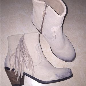 Beautiful suede fringe booties
